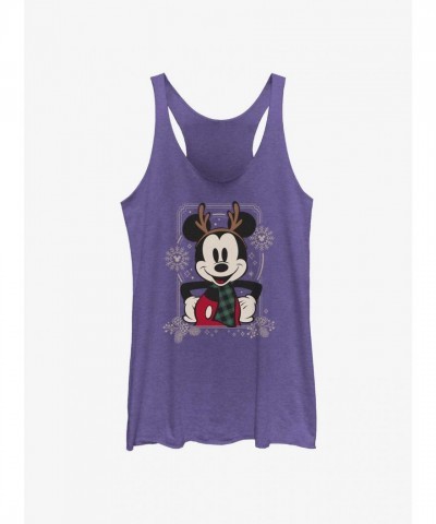 Disney Girls Winter Ready Tank Top - Purple Mickey Mouse