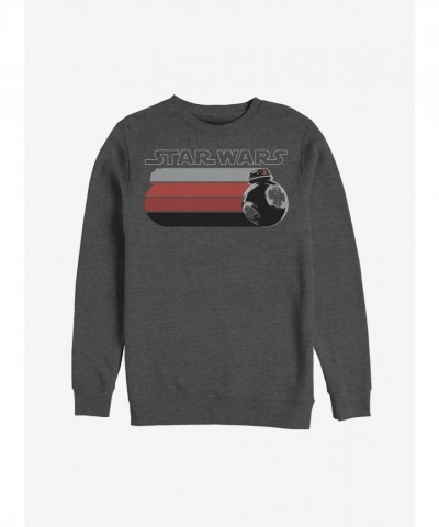 Star Wars The Last Jedi Droid Streak Heather Charcoal Sweatshirt - Blue