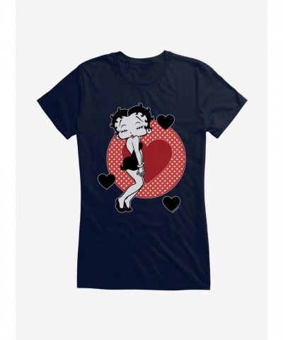 Betty Boop Girls Pucker Up Junior T-Shirt