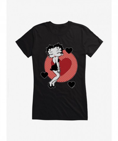 Betty Boop Girls Pucker Up Junior T-Shirt