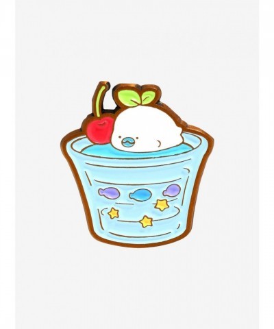 Mamegoma Cherry Float Pin - Refreshing Seal Enamel Pin
