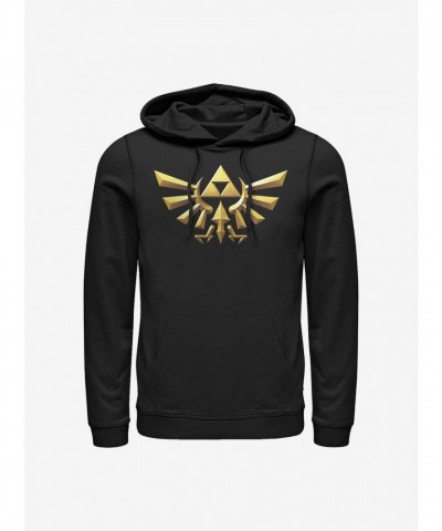 Nintendo Zelda 3D Crest Unisex Hoodie - Black