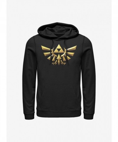 Nintendo Zelda 3D Crest Unisex Hoodie - Black
