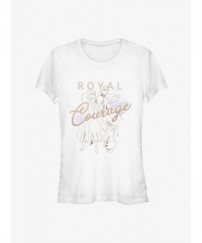 Disney Royal Courage Frozen 2 T-Shirt for Girls - White