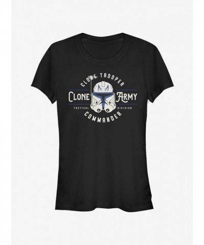 Star Wars Clone Wars Girls T-Shirt - Black Junior Size