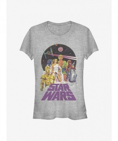 Star Wars Grey Vintage T-Shirt for Girls