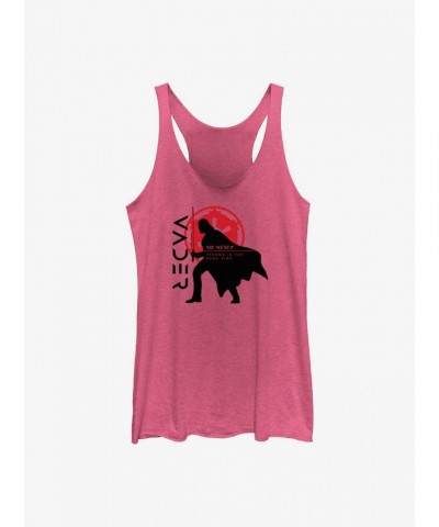 Obi-Wan Kenobi vs. Vader Pink Silhouette Tank Top for Girls