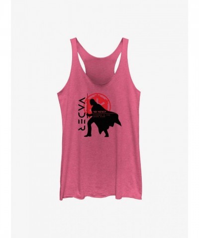 Obi-Wan Kenobi vs. Vader Pink Silhouette Tank Top for Girls