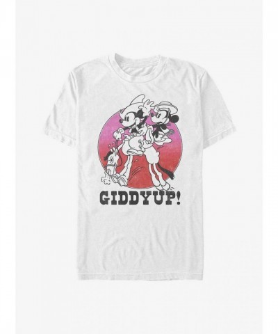 Disney Giddyup Mickey Mouse Lightweight T-Shirt - Men's White