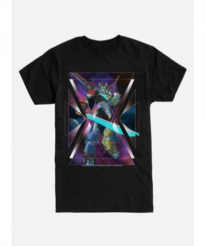 Voltron Galaxy Print Men's T-Shirt - Black