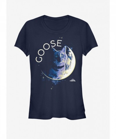 Marvel Captain Marvel Blue Goose Moon Tee for Girls