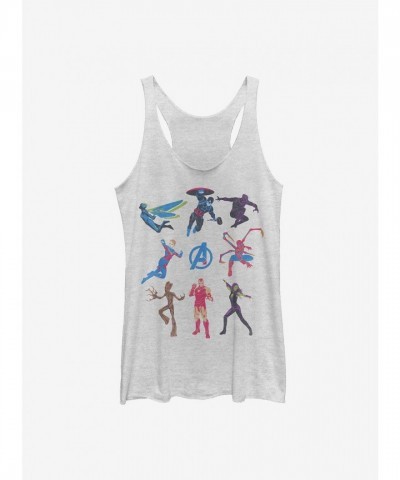 Marvel Girls Avengers Character Tank Top - White