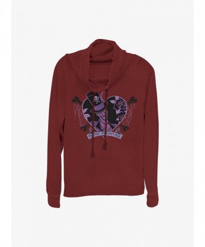 Disney Deadly Irresistible Girls Cowl Neck Sweatshirt - RED