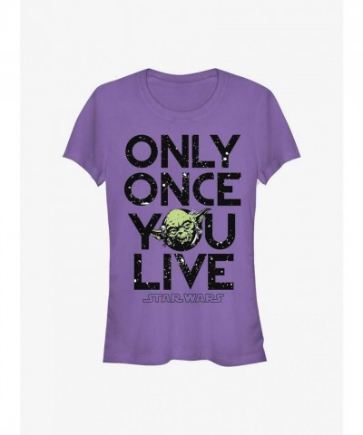 Yoda Quote Only Once You Live Girls T-Shirt