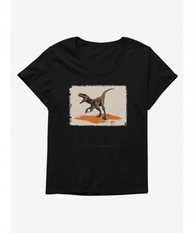 Jurassic World Raptor Attack Plus Size Scoop Neck Tee for Girls