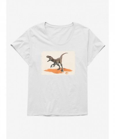 Jurassic World Raptor Attack Plus Size Scoop Neck Tee for Girls