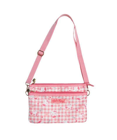 Hello Kitty Adjustable Gingham Crossbody Bag for Women