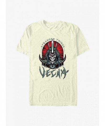 Stranger Things Vecna Tombstone Badge Unisex T-Shirt - Beige