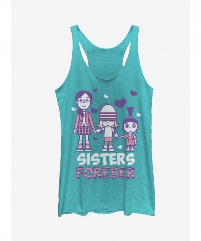 Minion Sisters Forever Turquoise Tank Top for Girls