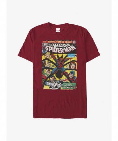 Marvel Red Spidey T-Shirt for Men - Lightweight Cotton