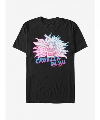 Disney's Crazy Cruella Men's T-Shirt - Black