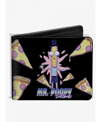 Rick and Morty Poppy Butthole Pizza Pose Men's Premium Bifold Wallet