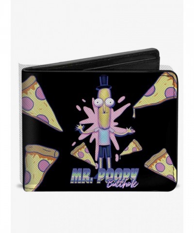 Rick and Morty Poppy Butthole Pizza Pose Men's Premium Bifold Wallet