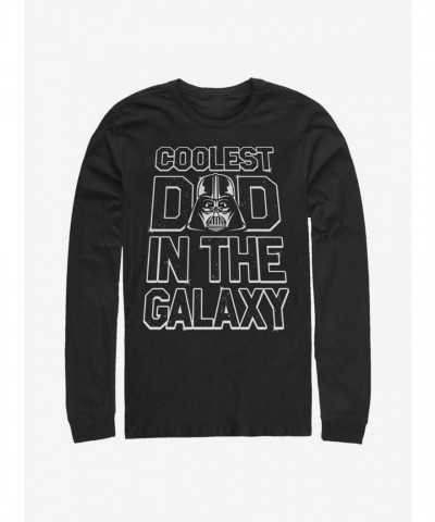 Galactic Dad Star Wars Long Sleeve Tee - Black Men's