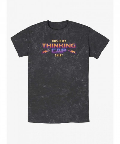 Stranger Things Inspired Mineral Wash Thinking Cap T-Shirt - Men's Multi