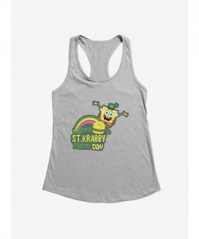 SpongeBob SquarePants Girls Happy St. Krabby Patty Lightweight Tank