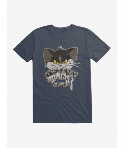 Tom And Jerry Retro Smiling Cat Print T-Shirt for Men