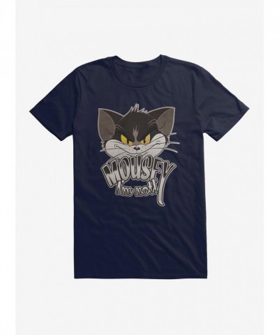 Tom And Jerry Retro Smiling Cat Print T-Shirt for Men