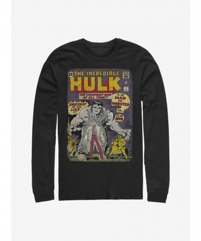 Marvel's The Hulk Graphic Long Sleeve Tee - Black for Men