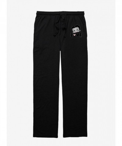 Betty Boop Unisex Love Pajama Pants - Black
