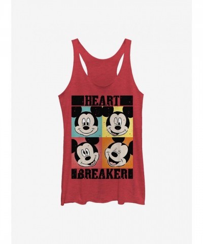 Disney Girls Mickey Heart Tank Top - Red