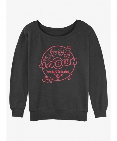 Disney Pixar Turning Red 4Town '99 Tour Cozy Girls Slouchy Sweatshirt - Grey