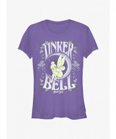 Disney Tinker Bell Floral Fairy Tee - Purple for Girls