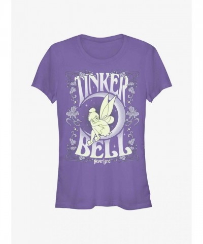 Disney Tinker Bell Floral Fairy Tee - Purple for Girls