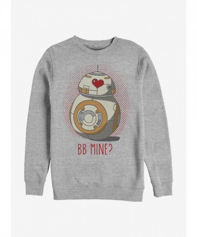 Star Wars The Last Jedi BB-8 Crewneck Sweatshirt - Grey for Men
