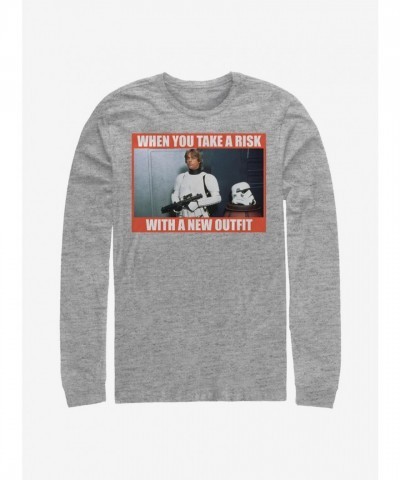 Star Wars Grey Long-Sleeve T-Shirt for Men
