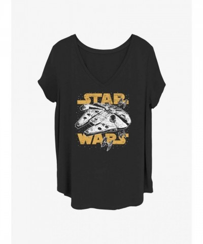 Star Wars Hyperdrive Adventure Plus Size T-Shirt for Girls - Black