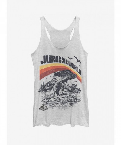 Jurassic World Fallen Kingdom Retro Dinosaur Tank Top for Girls - White