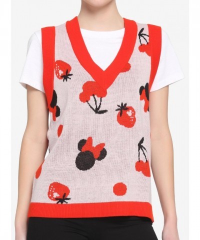 Her Universe Oversized Fruit Minnie Mouse Sweater Vest for Girls
