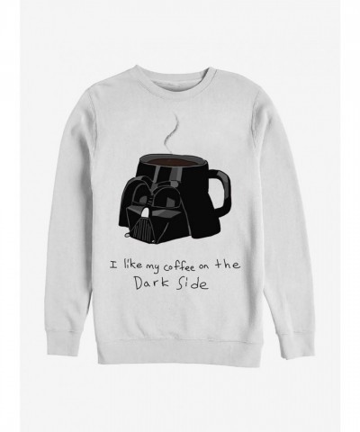 Star Wars Inspired Dark Side Crewneck Sweatshirt - White Men's Size