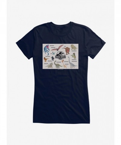 Jurassic World Girls T-Shirt - Lightweight Cotton Tee for Juniors