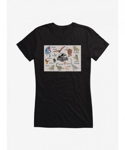 Jurassic World Girls T-Shirt - Lightweight Cotton Tee for Juniors