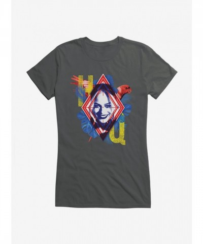 DC Comics Suicide Squad Harley Quinn Initials Lightweight Cotton Girls T-Shirt