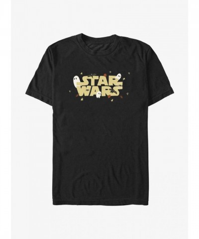 The Mandalorian Haunted Logo T-Shirt - Black for Men