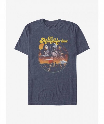 The Mandalorian Star Wars Lightweight Cotton Crew Neck T-Shirt - Men's Blue