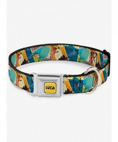 Luca Adjustable Seatbelt Dog Collar with Authentic Buckle